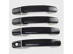 Chrome Delete Door Handle Snap-On Covers; Gloss Black (15-22 Canyon w/o Smart Key)