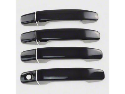 Chrome Delete Door Handle Snap-On Covers; Gloss Black (15-22 Canyon w/o Smart Key)