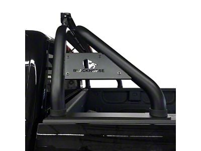 Classic Roll Bar with 7-Inch Black Round LED Lights; Black (15-22 Canyon)