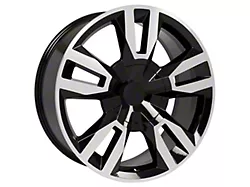 CV40 Black Machined 6-Lug Wheel; 22x9; 24mm Offset (23-25 Canyon)