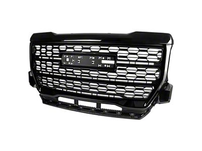 Denali Style Mesh Upper Replacement Grille; Gloss Black (21-22 Canyon)