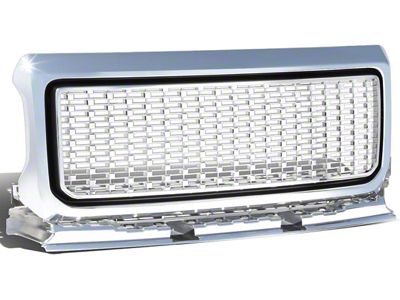 Diamond Mesh Style Upper Replacement Grille; Chrome (15-18 Canyon)
