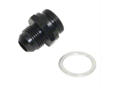 Dual Feed Carburetor Fitting; -8AN x 7/8-20; Black