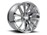 Escalade 12-Spoke Replica Chrome 6-Lug Wheel; 22x9; 28mm Offset (23-26 Canyon)