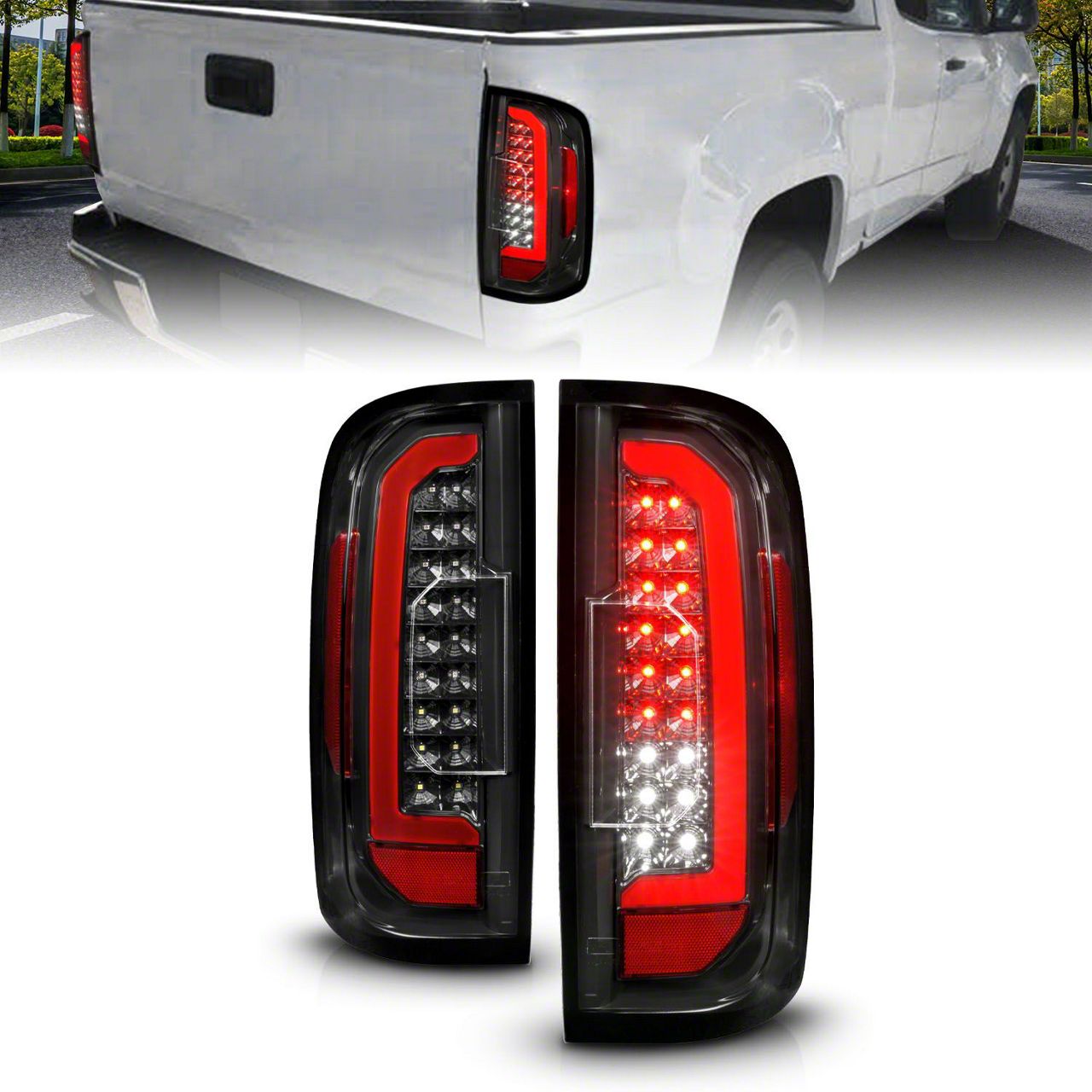 アクリルライト　クッション　キャンバス Canyon Full LED Tail Lights; Black Housing; Clear Lens (15-22