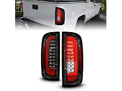 Full LED Tail Lights; Black Housing; Clear Lens (15-22 Canyon)