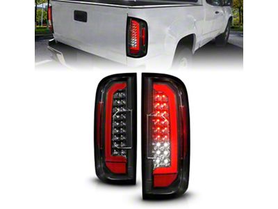 Full LED Tail Lights; Black Housing; Clear Lens (15-22 Canyon)