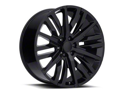 GM Split 6-Spoke Replica Gloss Black 6-Lug Wheel; 24x10; 31mm Offset (23-25 Canyon)
