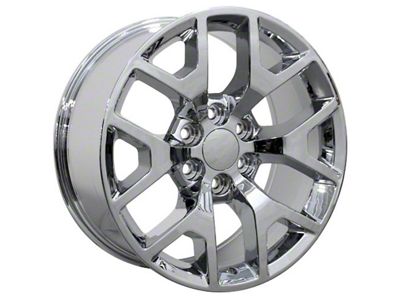 Honeycomb Style Chrome 6-Lug Wheel; 20x9; 27mm Offset (23-25 Canyon)