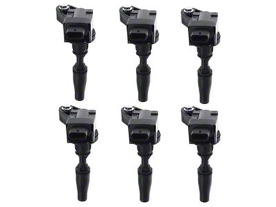 Ignition Coils; Set of Six; Black (16-18 3.6L Canyon)