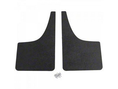 Mud Flaps; Front; Matte Black Vinyl (18-25 Canyon)