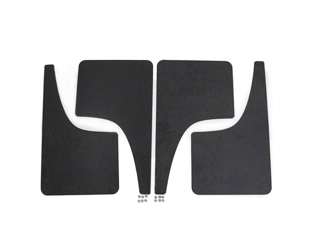 Mud Flaps; Front and Rear; Gloss Black Vinyl (23-24 Canyon)