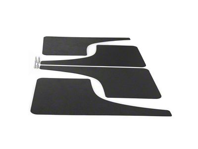 Mud Flaps; Front and Rear; Satin Black Vinyl (23-24 Canyon)