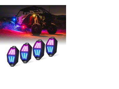 Multi-Color LED RGB Rock Lights; 8-Pieces (Universal; Some Adaptation May Be Required)