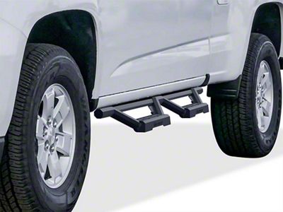 Octagon Tube Drop Style Nerf Side Step Bars; Black (15-22 Canyon Extended Cab)