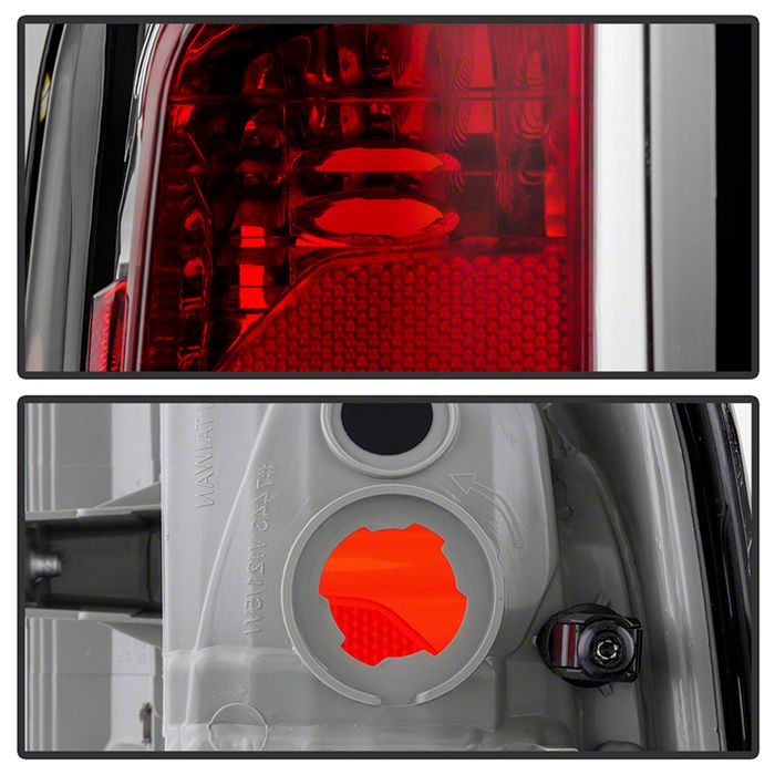 Canyon OEM Style Tail Light; Chrome Housing; Red/Clear Lens