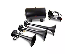 ProBlaster Triple Train Horn System; Black (Universal; Some Adaptation May Be Required)