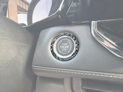 Push To Start Accent Trim; Raw Carbon Fiber (23-25 Canyon)