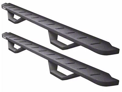 Go Rhino RB10 Running Boards with Drop Steps; Protective Bedliner Coating (15-24 Canyon Crew Cab)