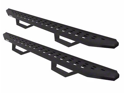 Go Rhino RB20 Running Boards with Drop Steps; Protective Bedliner Coating (15-24 Canyon Crew Cab)