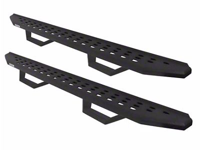 Go Rhino RB20 Running Boards with Drop Steps; Protective Bedliner Coating (15-25 Canyon Crew Cab)
