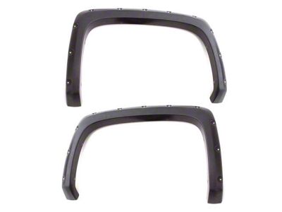 RX-Rivet Style Fender Flares; Rear; Textured (15-20 Canyon w/ 5-Foot Short Box)