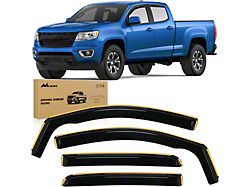 Side Window Deflectors; Front and Rear; Smoked (15-22 Canyon Crew Cab)
