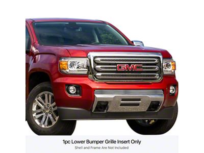 Stainless Steel Billet Lower Bumper Grille Overlay; Polished (15-20 Canyon)