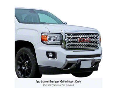 Stainless Steel Billet Lower Overlay Grille; Black (15-20 Canyon)