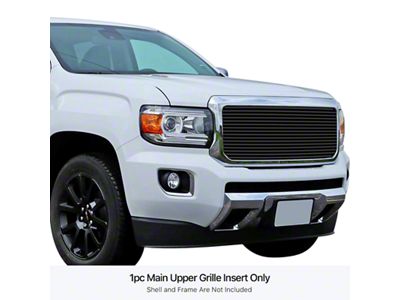Stainless Steel Billet Upper Grille; Black (15-20 Canyon)