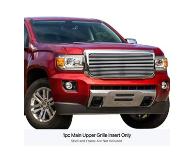 Stainless Steel Billet Upper Replacement Grille; Polished (15-20 Canyon)
