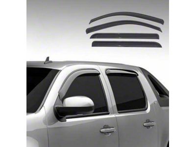 Tape-On Rain Guards; Front and Rear; Smoke (15-22 Canyon Crew Cab)