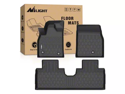 TPE Front and Rear Floor Liners; Black (23-25 Canyon)