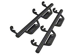 Tubular Style Drop Side Step Bars; Fine Textured Black (15-25 Canyon Crew Cab)