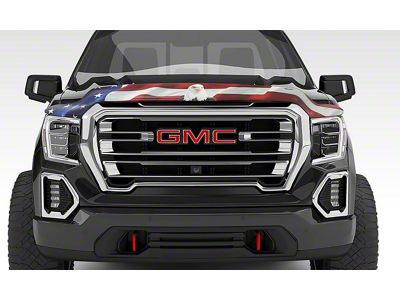 Vigilante Premium Hood Protector; American Flag with Eagle (15-22 Canyon)