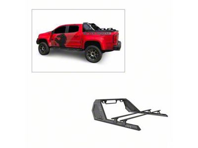 Vigor Roll Bar with Cross Bar; Black (15-25 Canyon)