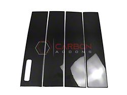 Carbonaddons B-Pillar Post Trim Covers with Keypad Cutout; Carbon Fiber (21-26 F-150)
