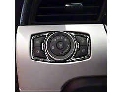 Carbonaddons Headlight Switch Trim Overlay; Red Carbon Fiber (15-20 F-150)