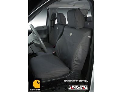Covercraft SeatSaver Custom Front Seat Covers; Carhartt Gravel (09-10 F-150 w/ Bucket Seats)