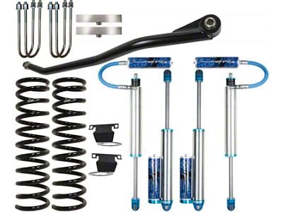 Carli Suspension 2.50-Inch Front Pintop Leveling System with KING 2.5 Remote Reservoir Shocks (13-24 4WD 6.7L RAM 3500 w/ Rear Leaf Springs)