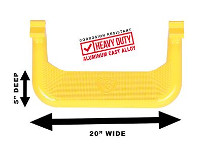 Carr Super Hoop Side Steps; Safety Yellow; Pair (17-22 Canyon)