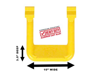 Carr Hoop II Side Step; Safety Yellow (87-04 Dakota)