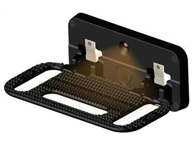 Carr Flat Mount HD Mega Step with LED Illuminated Step Surface; Black (Universal; Some Adaptation May Be Required)