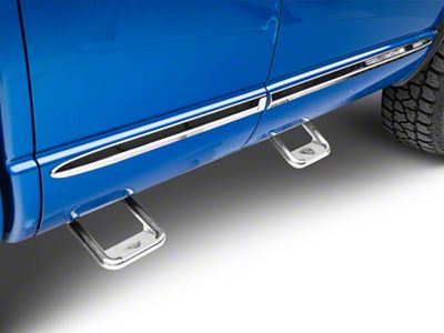 Hoop II Side Steps; Polished (02-08 RAM 1500)