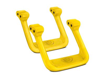 Carr Hoop II Steps; Safety Yellow; Pair (19-25 Silverado 1500)