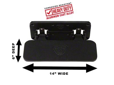 Carr Flat Mount Mega Step; Black (Universal; Some Adaptation May Be Required)
