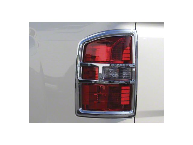 Tail Light Covers; Chrome (14-15 Sierra 1500; 16-18 Sierra 1500 w/ Factory Halogen Tail Lights)