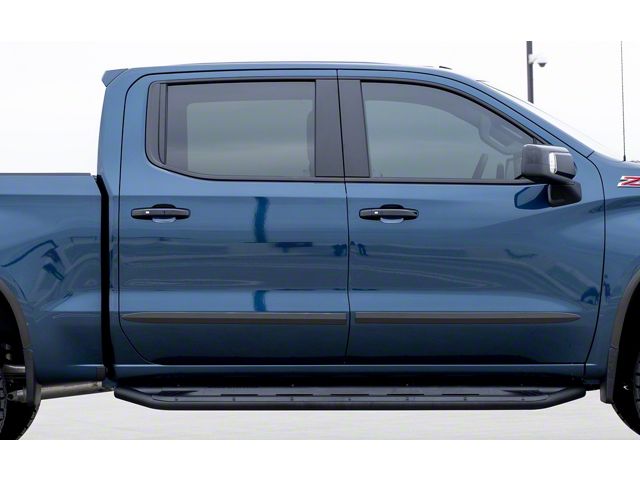 Bodyside Moldings; Black (19-23 Silverado 1500 Double Cab)