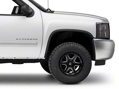 Stainless Steel Fender Trim; Matte Black (07-13 Silverado 1500)