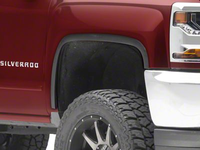 Stainless Steel Fender Trim; Matte Black (16-18 Silverado 1500)